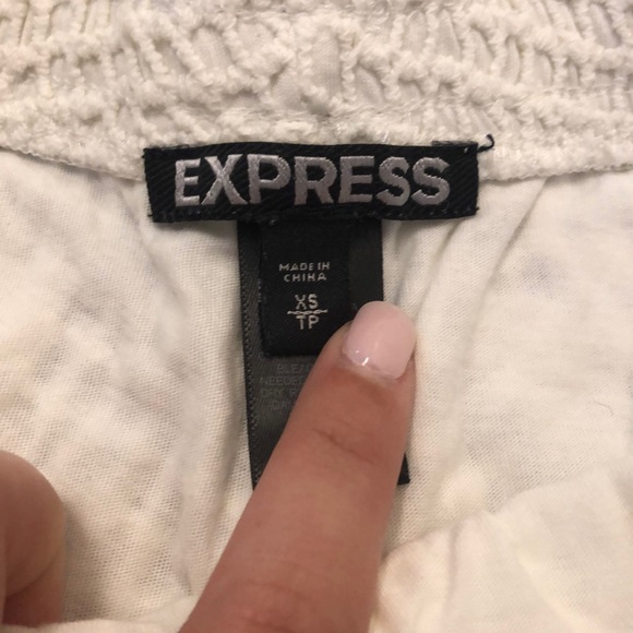 Express white knit lace shorts - Picture 3 of 4